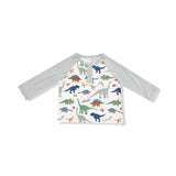 Long Sleeve Henley and Joggers - Washy Dinos