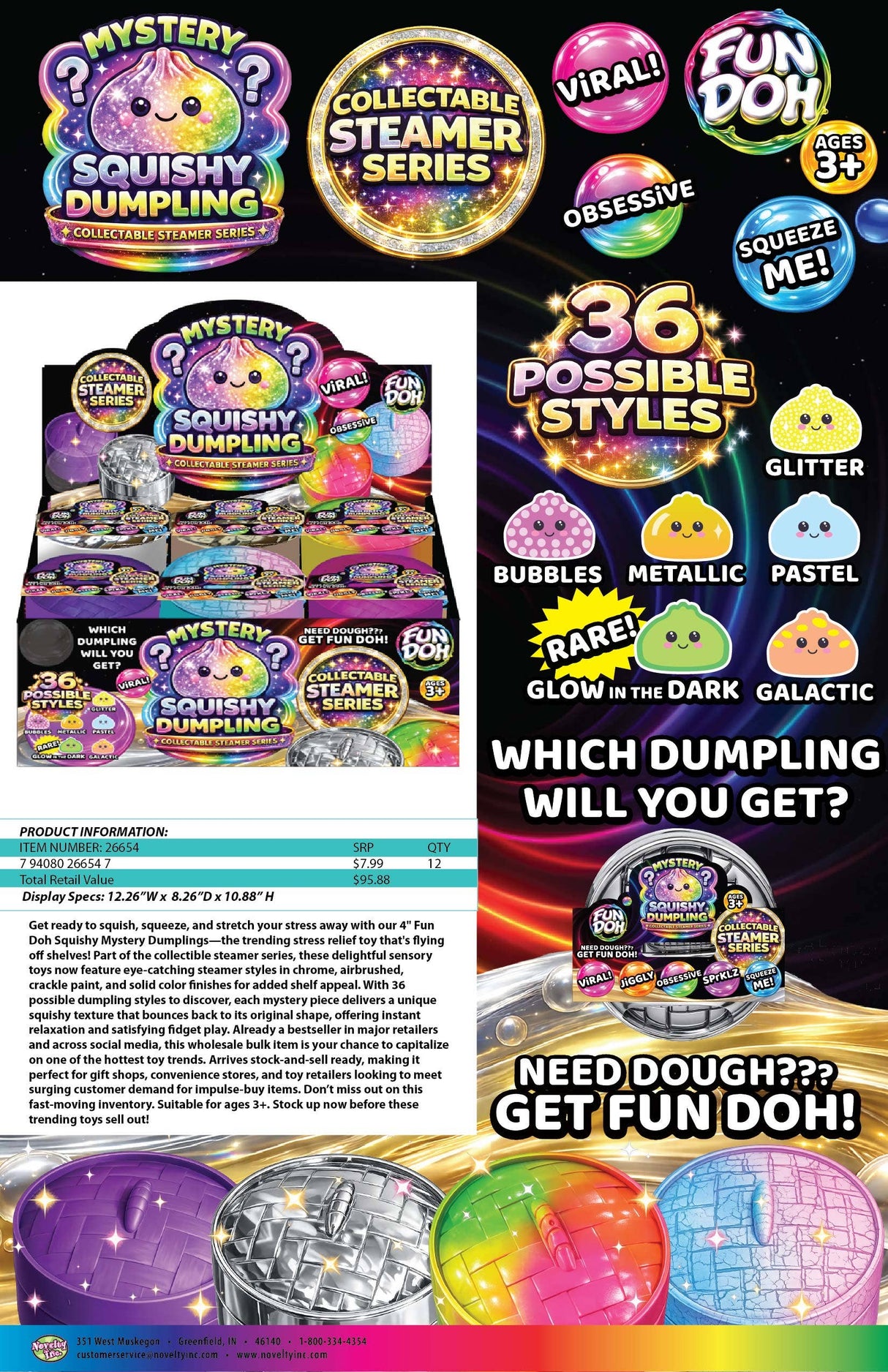 Fun Doh 4" Mystery Dumpling - Ultra Rare
