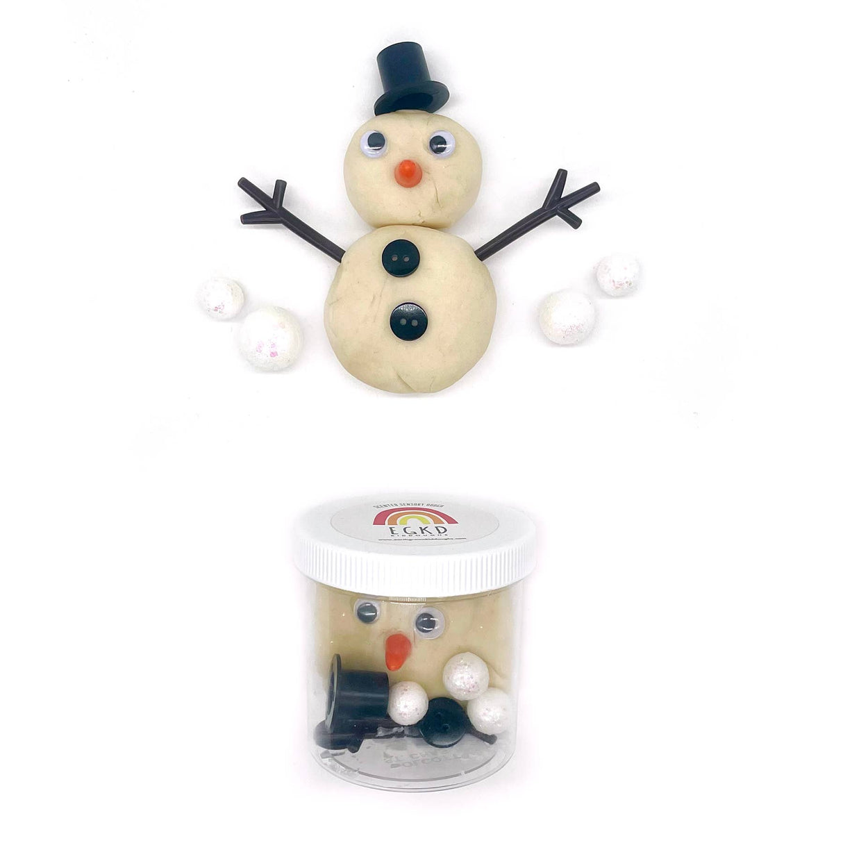 KidDough Mini Dough-to-Go - Snowman