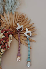 Sweetie Strap Pacifier Clip - Blue Beaded