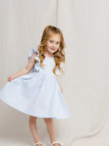 Garden Party Seersucker Dress - Powder Blue