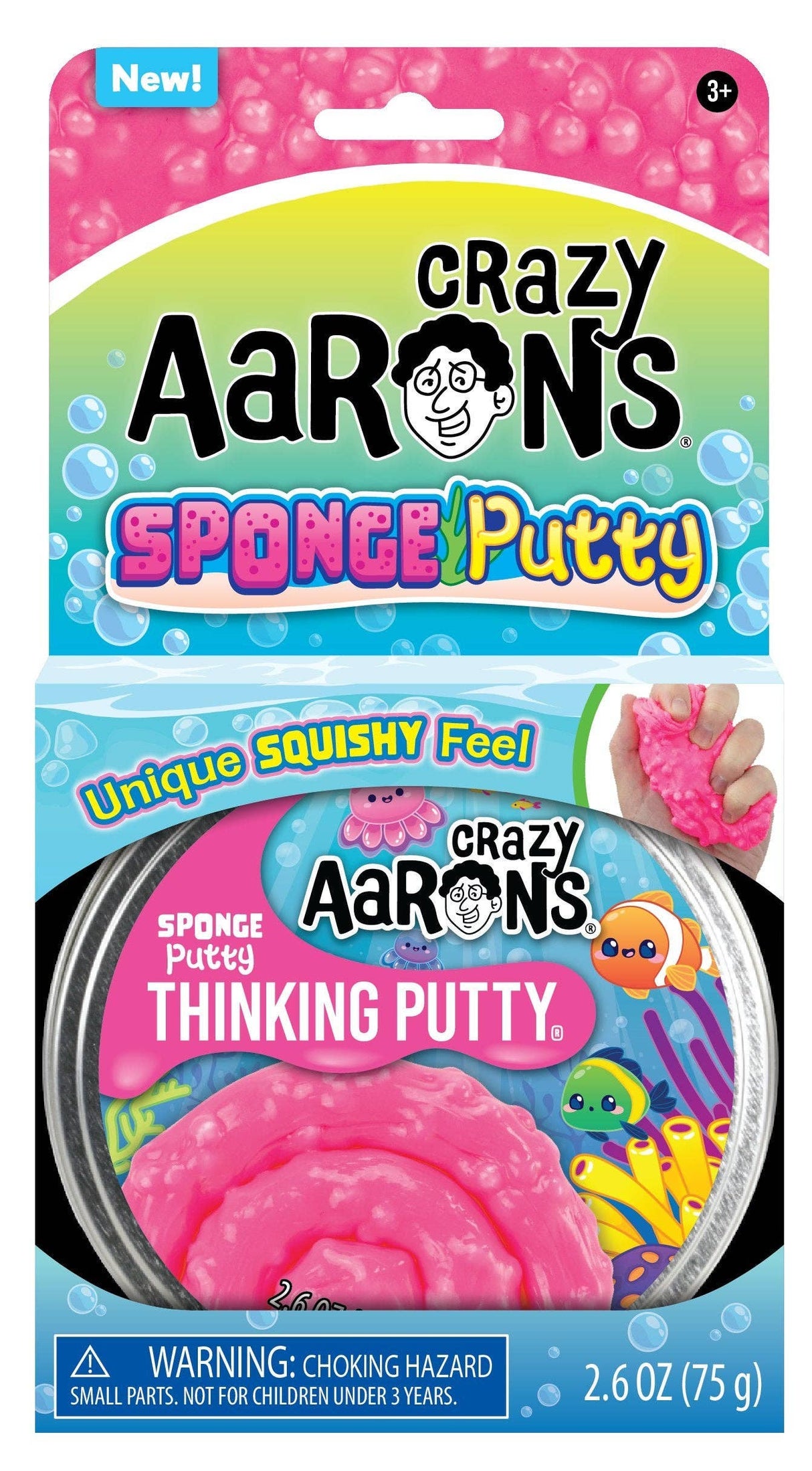 Crazy Aaron's Thinking Putty 4" Tin - Sponge Putty