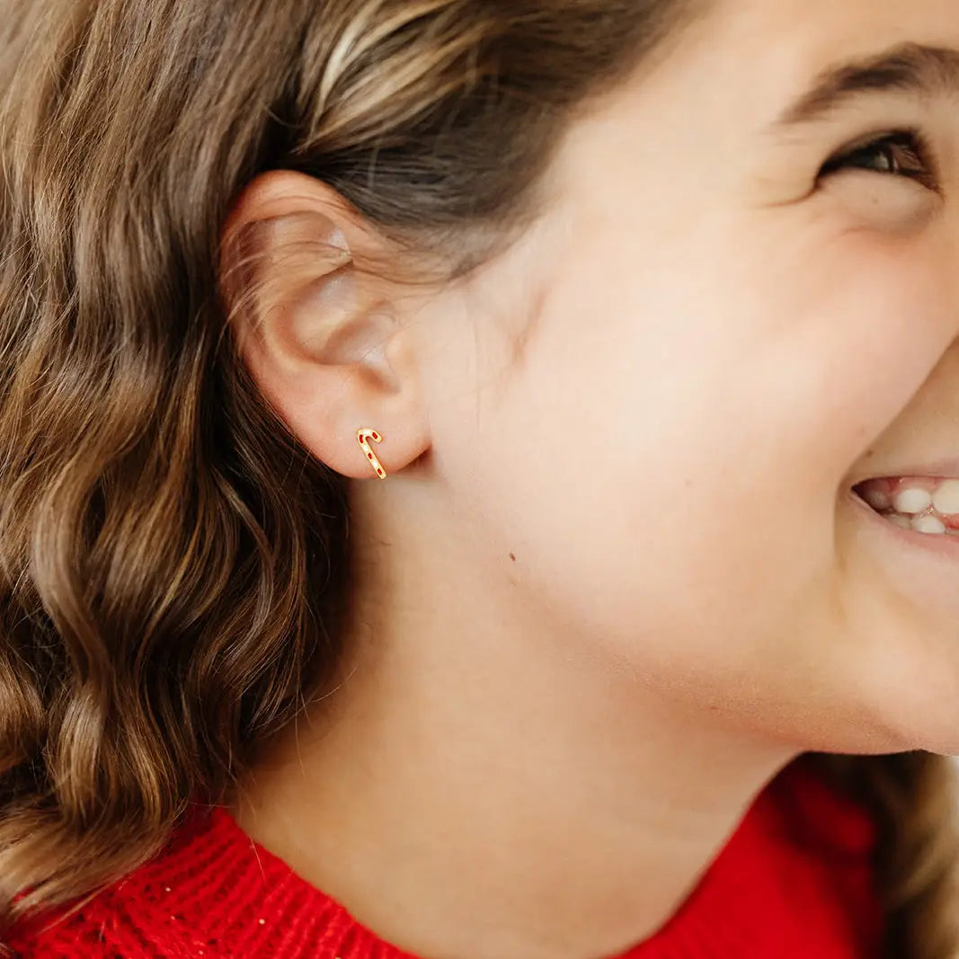 Pip Pop Post Earrings - Candy Cane