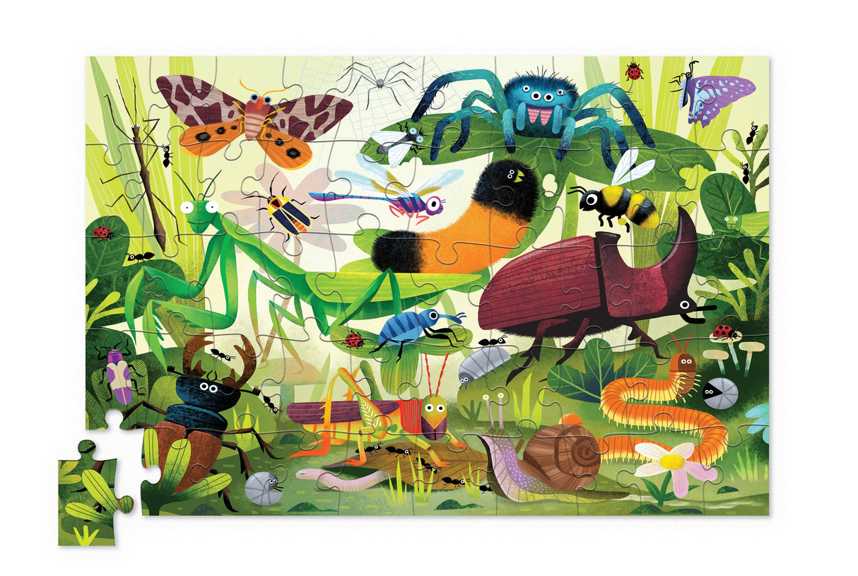 50-Piece Holographic Puzzle - Backyard Bugs