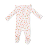 Ruffle Sleeve Zip Footie - Little Peaches