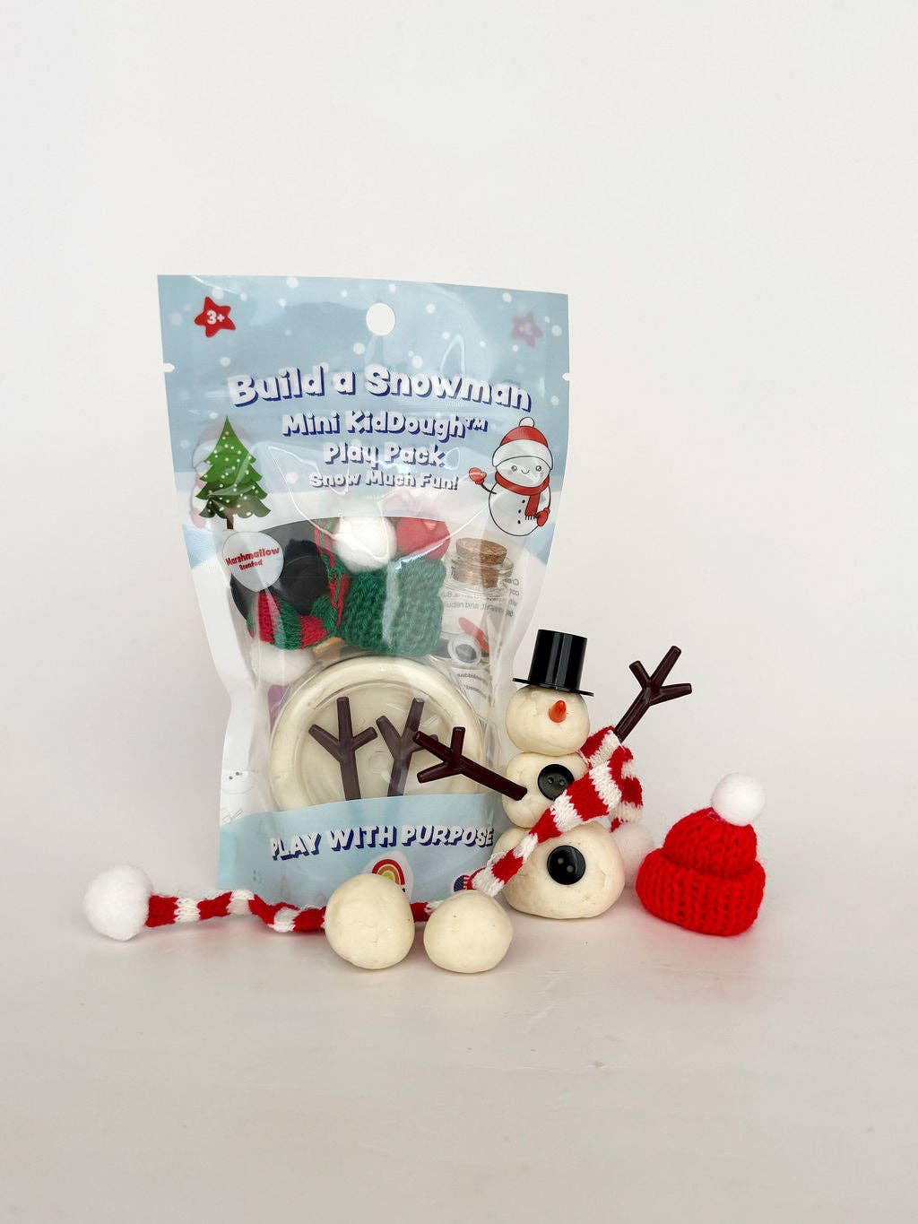 KidDough Mini Play Pack - Build a Snowman
