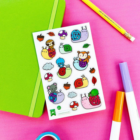 Pipstickers - Snail Pace Rides Glitter Puffy