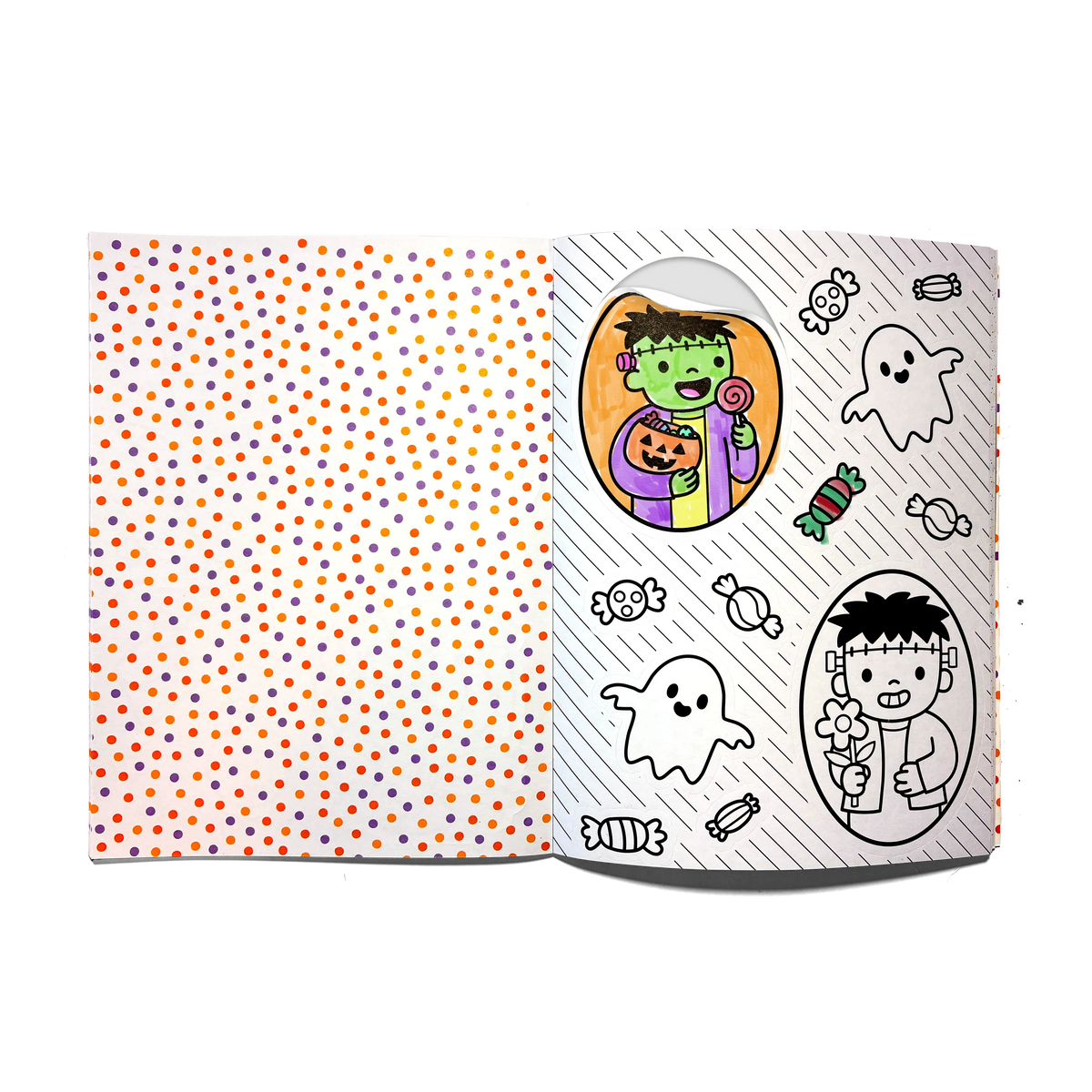 Color-in' Sticker Book - Cute n Spooky Doodles