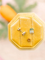 Pierced Co. Screwback Earrings - Blueberries