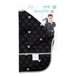 Sleeved Bib - Mickey Mouse Icon Black + White