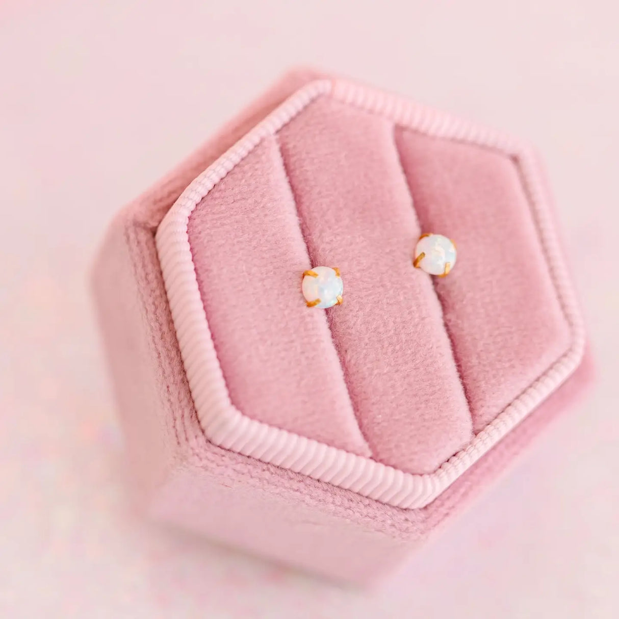 Pierced Co. Screwback Earrings - White Opals