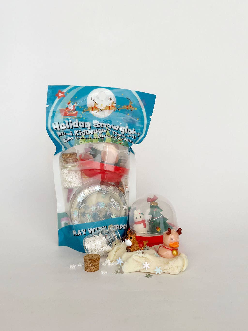 KidDough Mini Play Pack - Holiday Snowglobe