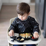 Sleeved Bib - Mickey Mouse Icon Black + White