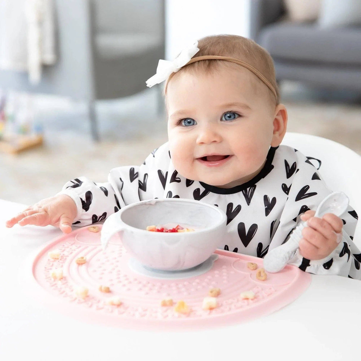 Sleeved Bib - Hearts