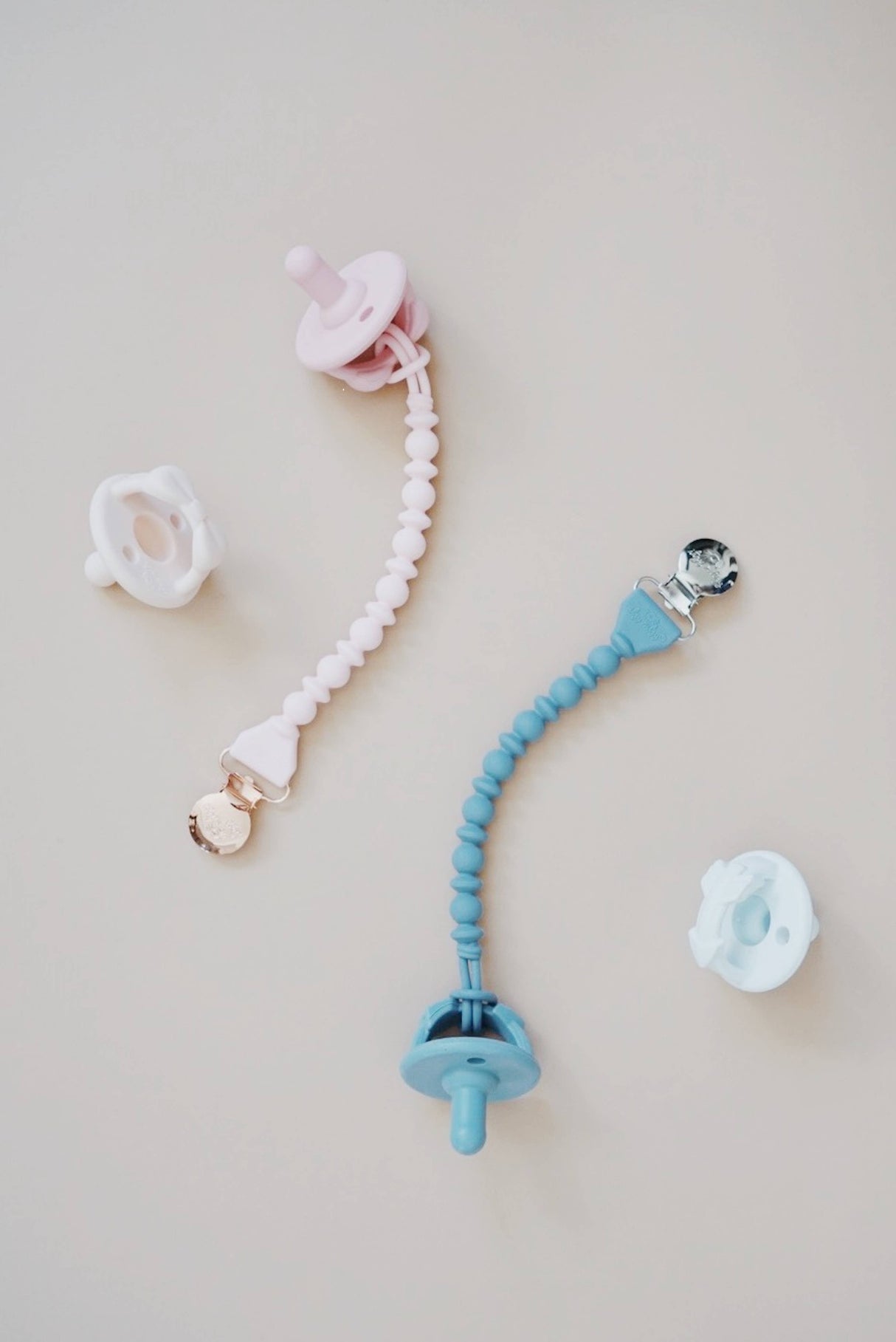 Sweetie Strap Pacifier Clip - Blue Beaded