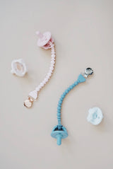 Sweetie Strap Pacifier Clip - Blue Beaded