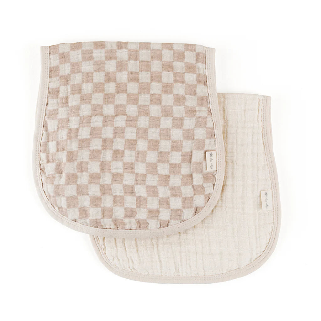 Itzy Burp Cloth - Toast Checkerboard