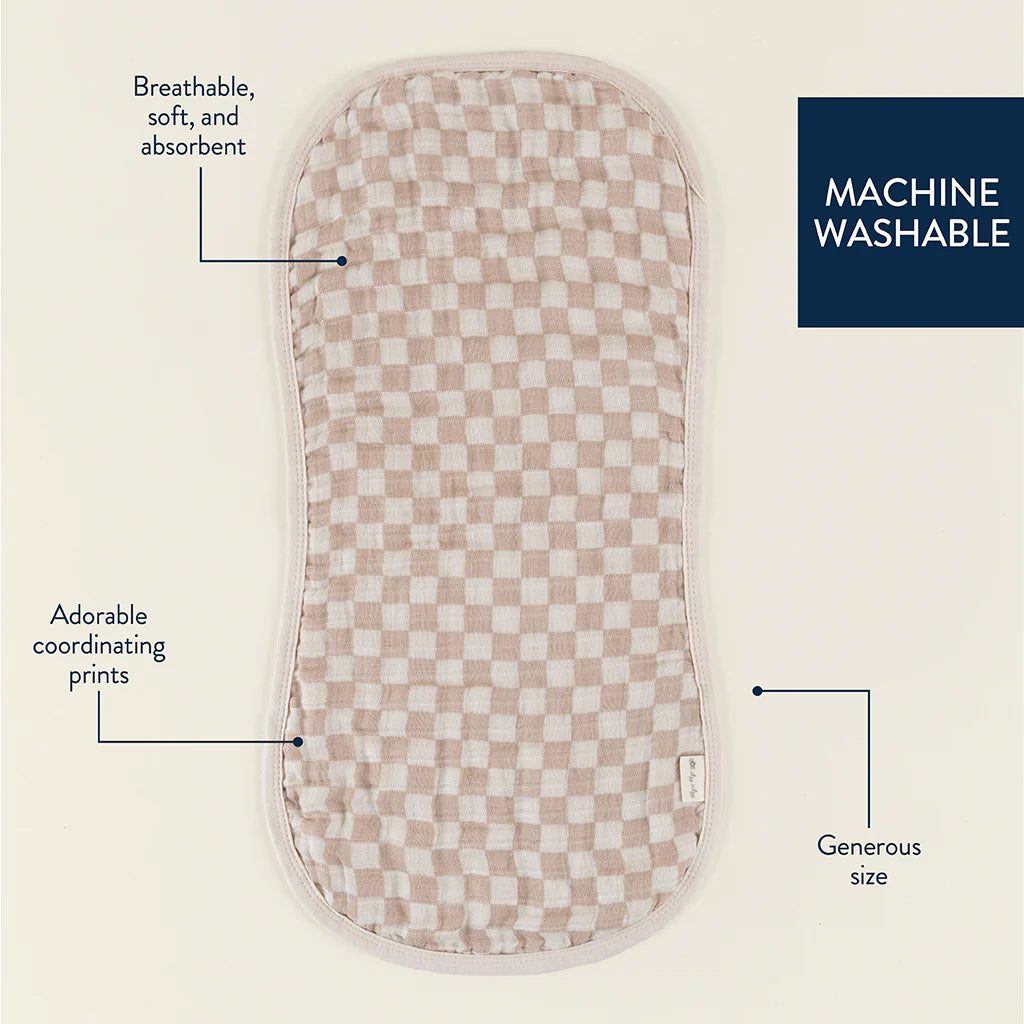 Itzy Burp Cloth - Toast Checkerboard