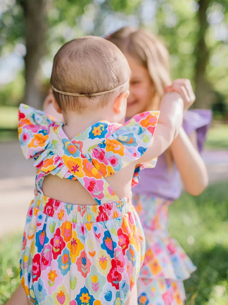 Emmy Bubble Romper - Sunshine Tile