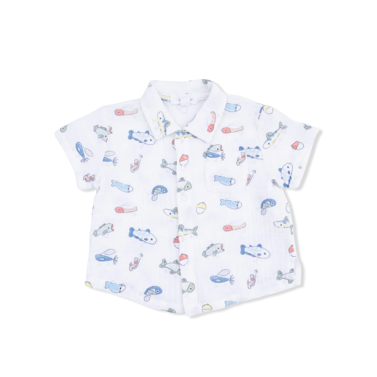 Polo Button Up and Shorts - Fishing Lures