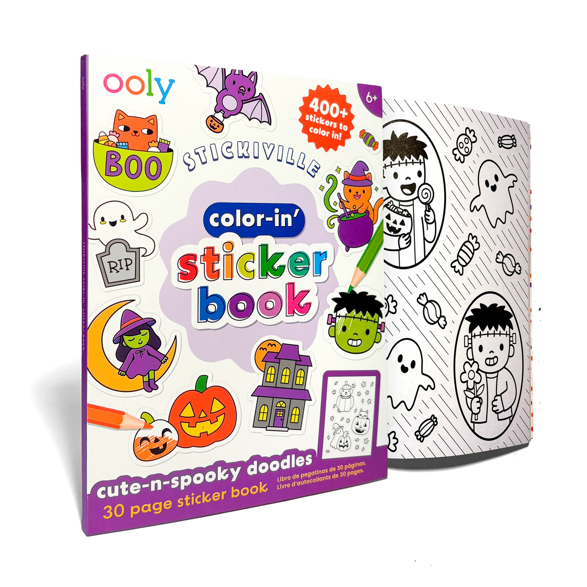 Color-in' Sticker Book - Cute n Spooky Doodles