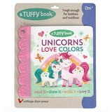 Tuffy Teether Book - Unicorns Love Colors