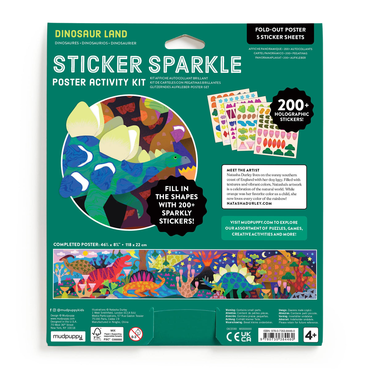 Sticker Sparkle Poster Activity Kit - Dinosaur Land