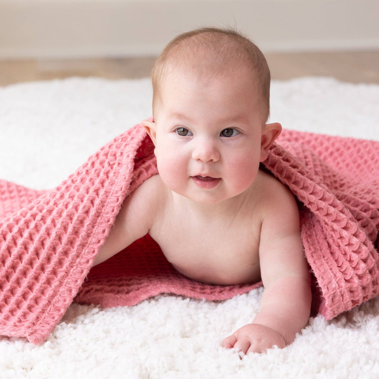 Waffle Baby Blanket - Watermelon
