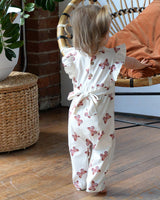 City Mouse Flutter Long Romper - Butterflies