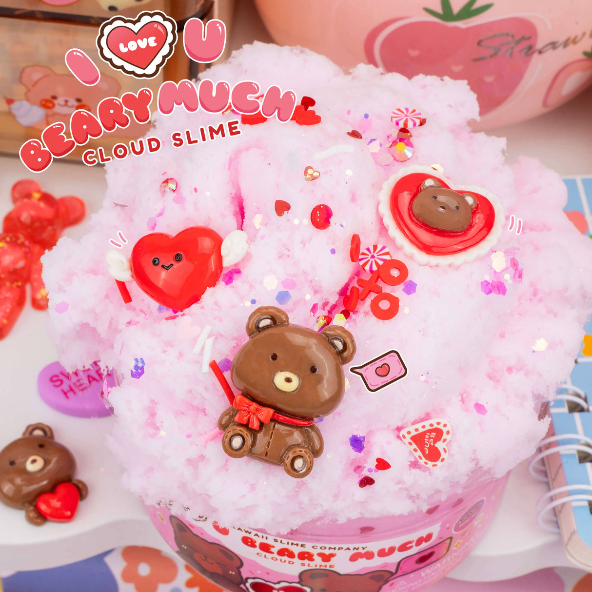 Kawaii Slime - I Love You Beary Much Cloud Slime