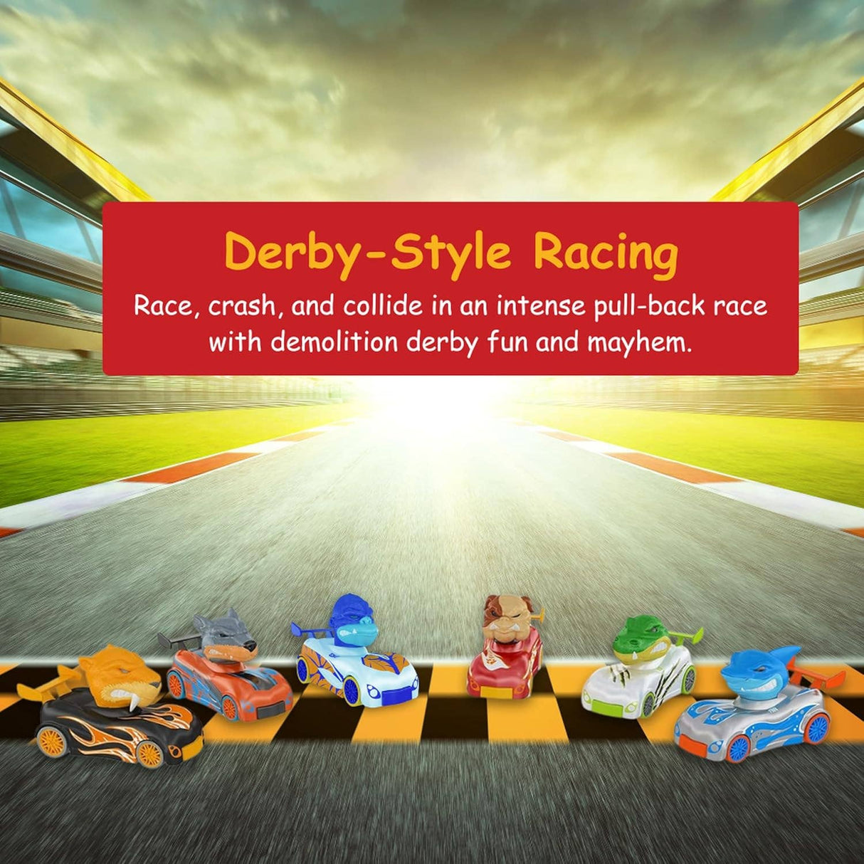 Knuckle-Headz Head Poppin' Crash Racers - Twin Pack