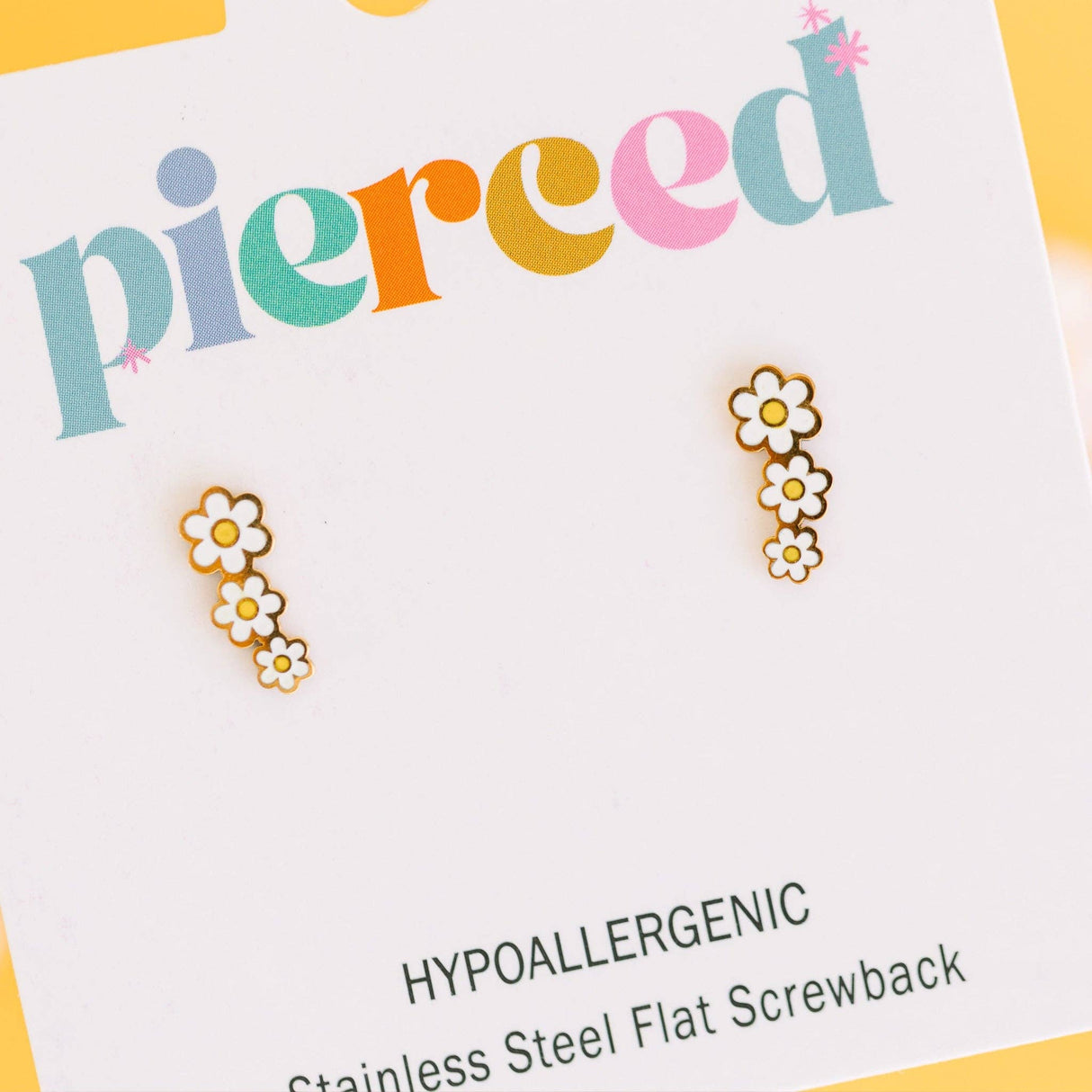 Pierced Co. Screwback Earrings - Daisy Crawler
