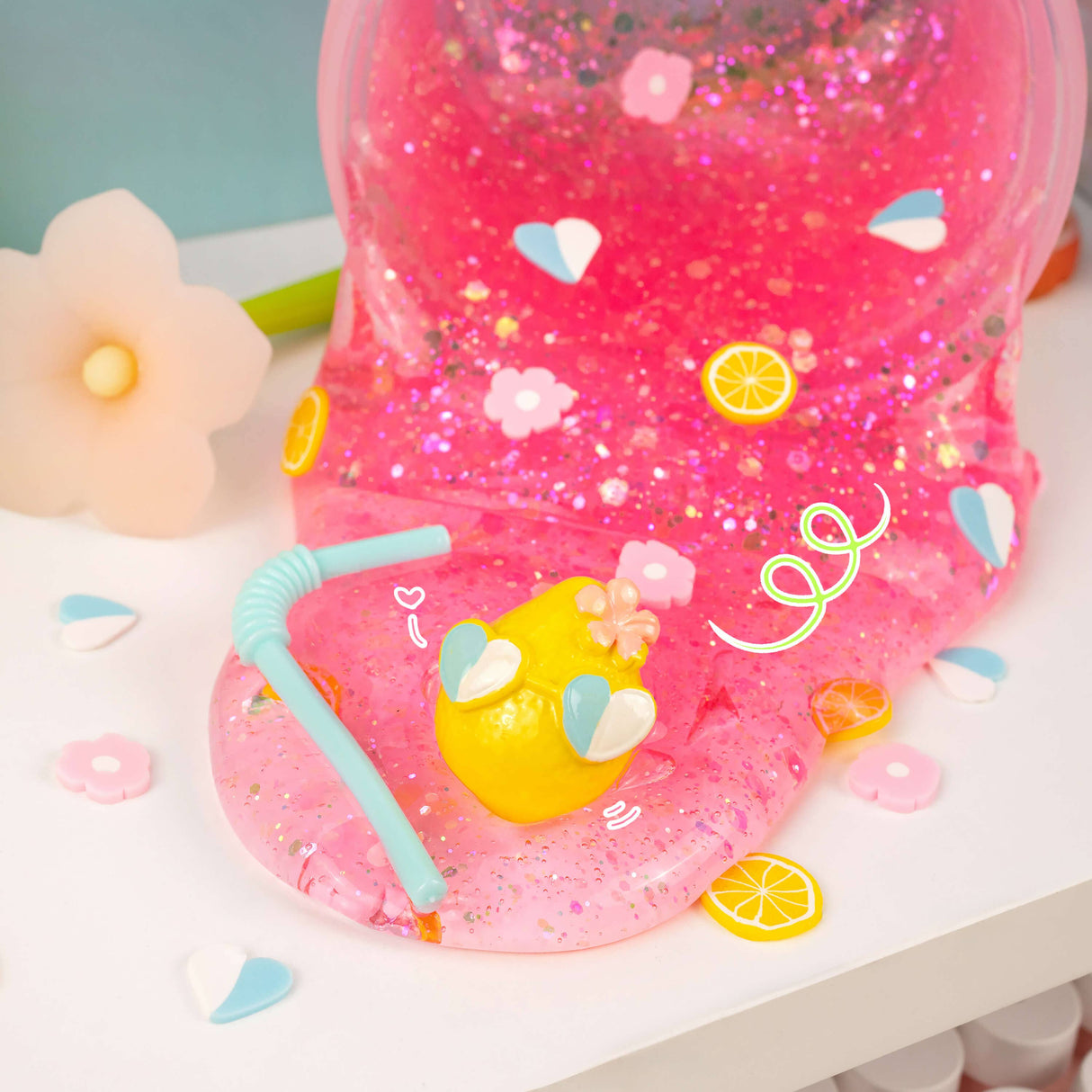 Kawaii Slime - Pink Lemonade Clear Slime