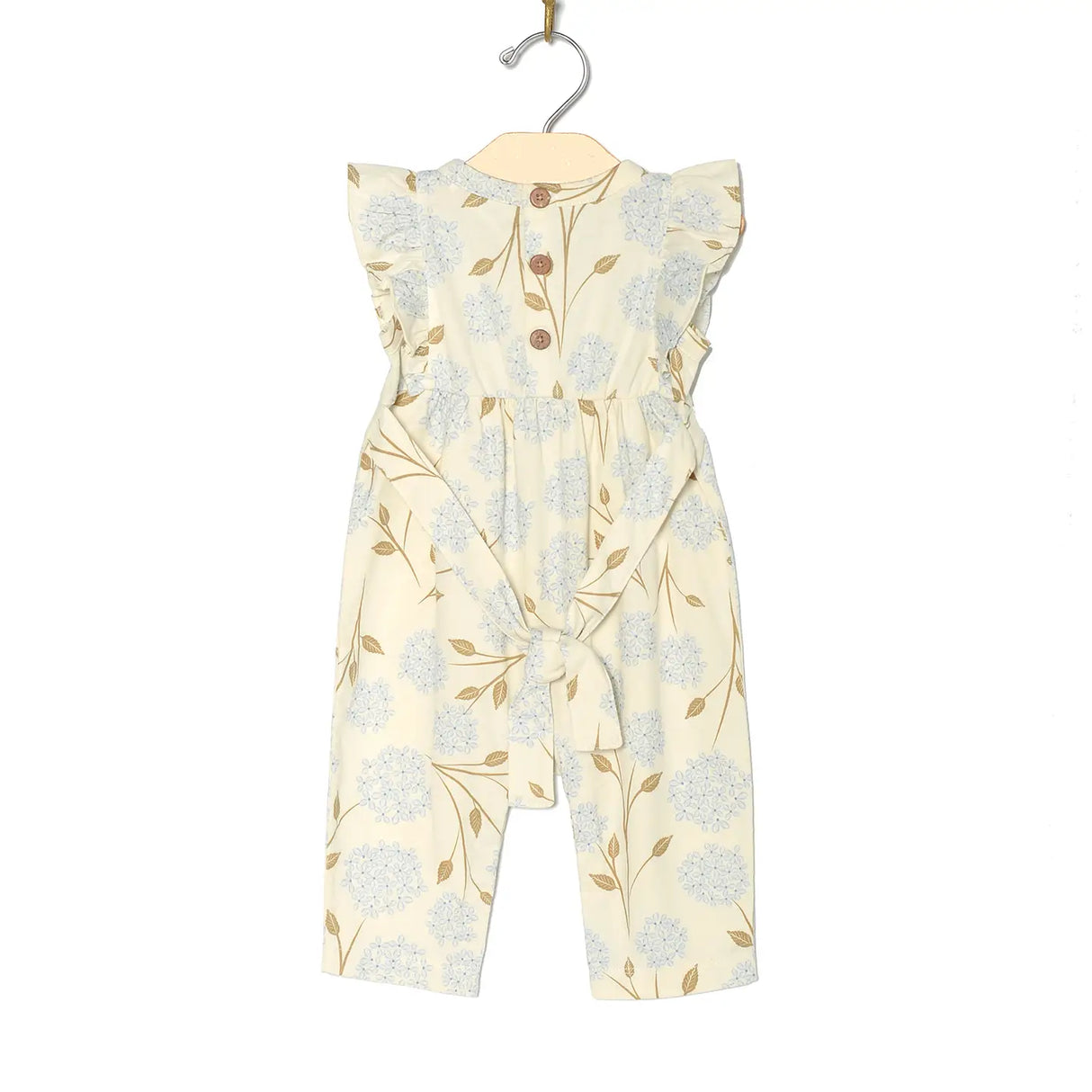 City Mouse Flutter Long Romper - Hydrangea
