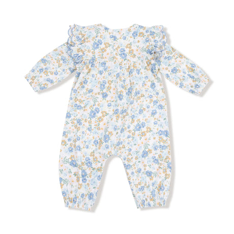 Ruffle Sleeve Romper - Sweet Rose Calico