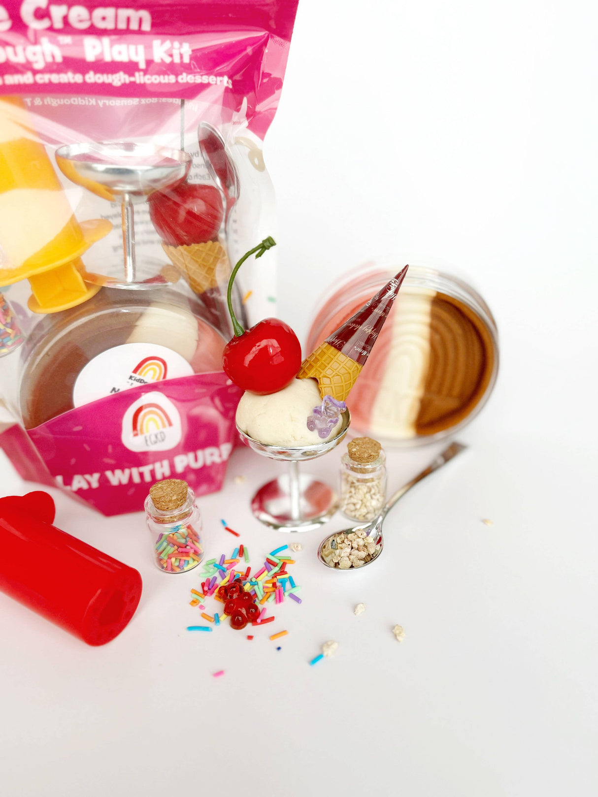 KidDough Play Kit - Ice Cream (Neapolitan)