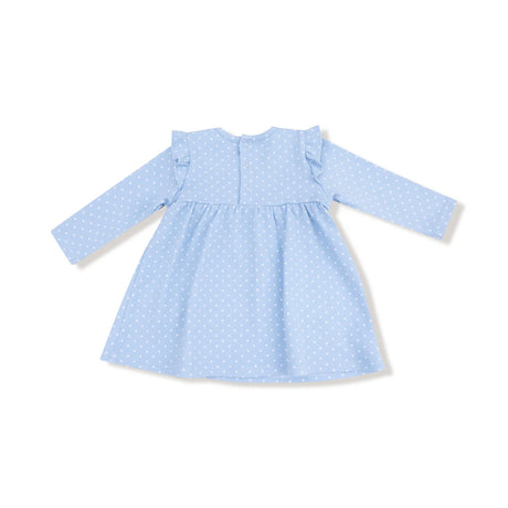 Long Sleeve Dot Dress - Mushroom Houses
