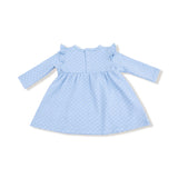 Long Sleeve Dot Dress - Duck Family Applique