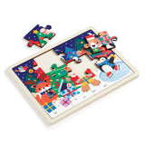 12 Piece Wooden Tray Puzzle - Festive Friends