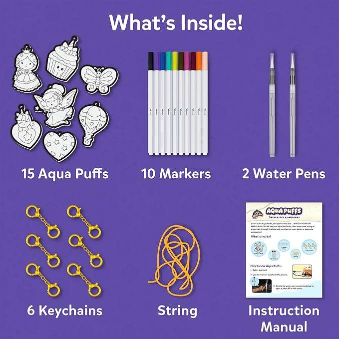 Aqua Puffs - Princesses & Unicorns