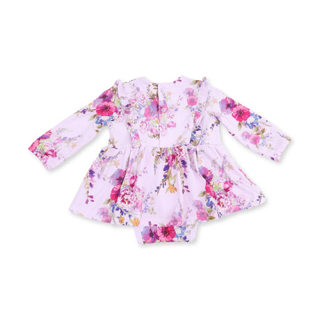 Ruffle Bodysuit Dress - Dahlia Floral