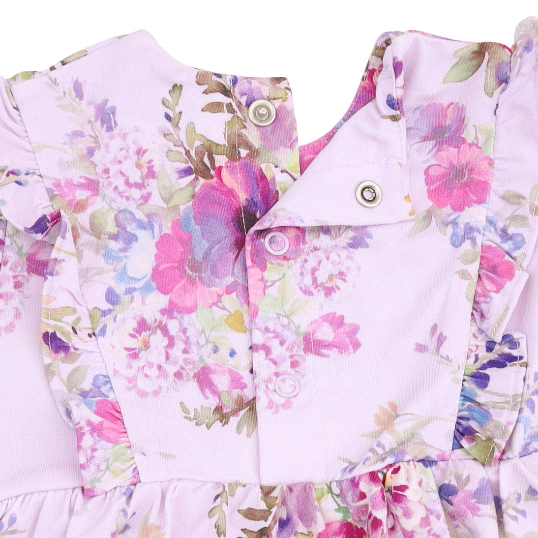 Ruffle Bodysuit Dress - Dahlia Floral