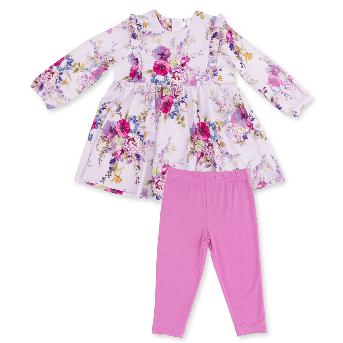 Ruffle Dress and Leggings - Dahlia Floral