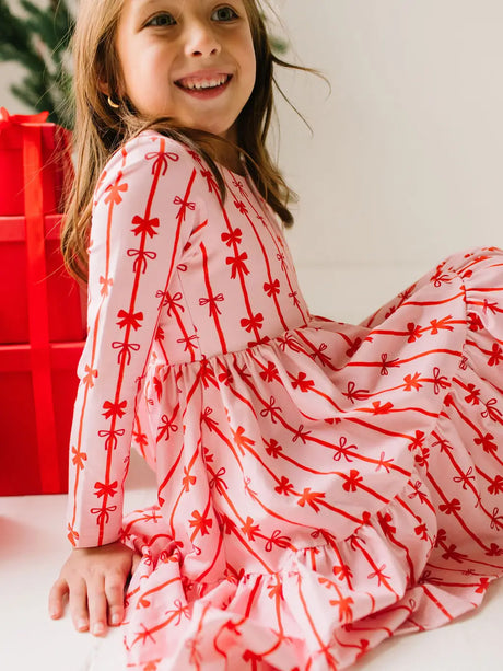 Gwendolyn Ruffle Dress - Dainty Bows