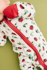 Bamboo Convertible Footie - Little Ladybug