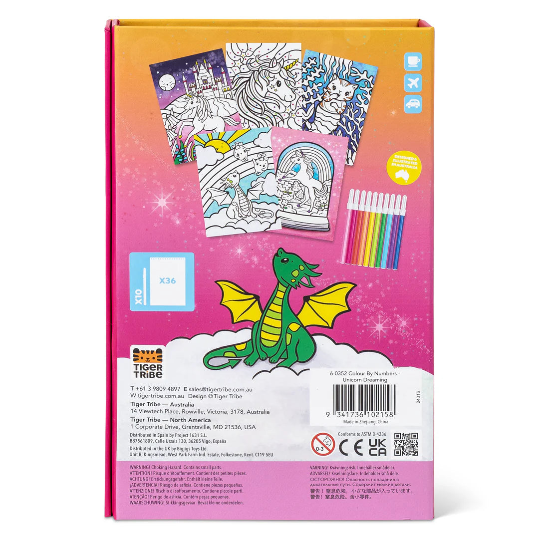 Color by Number Set - Unicorn Dreaming
