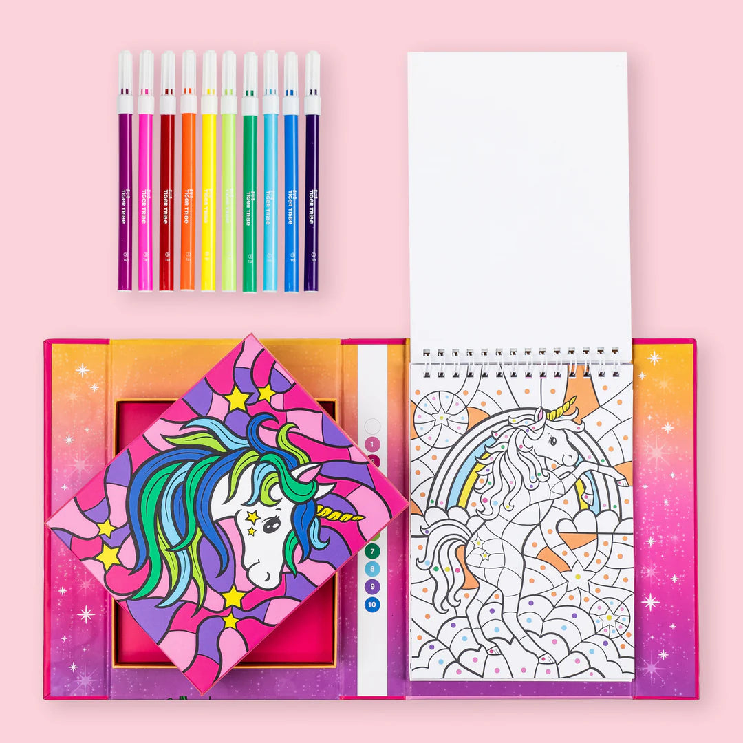 Color by Number Set - Unicorn Dreaming