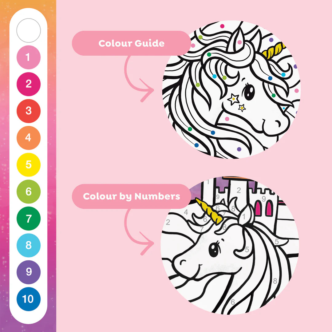 Color by Number Set - Unicorn Dreaming