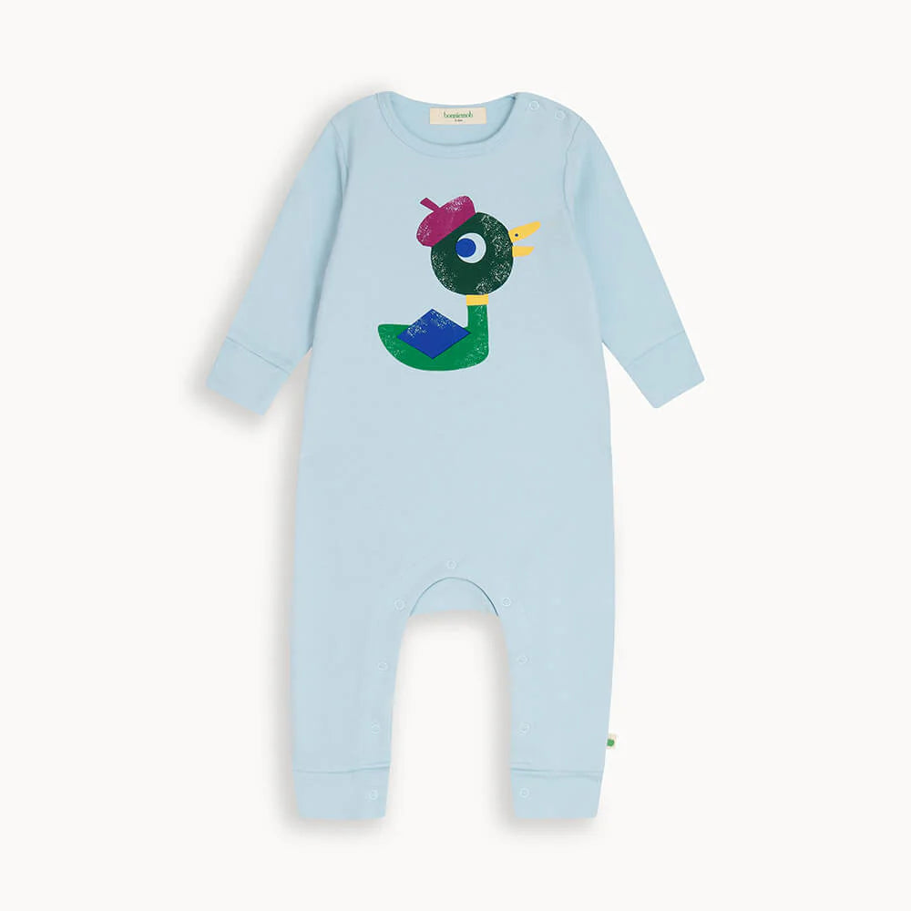 Organic Playsuit - Monsieur Mallard FINAL SALE