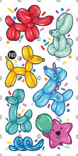 PiCO Temporary Tattoos - Balloon Animals